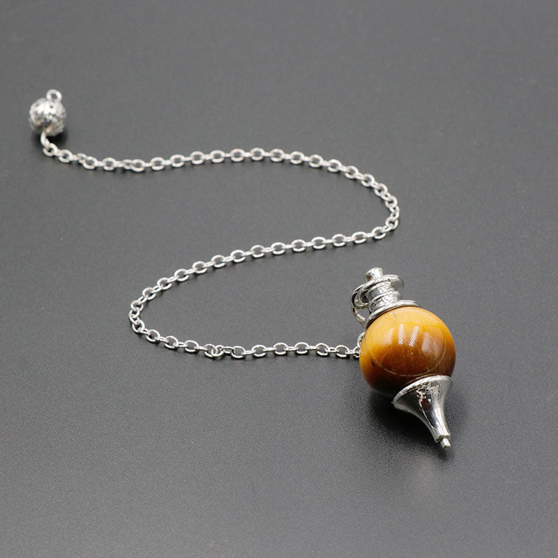 天然水晶圆锥体灵摆水晶吊坠灵摆