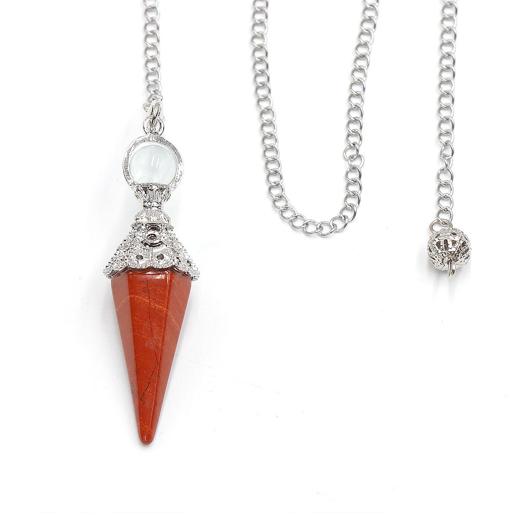 天然水晶六角柱灵摆吊坠两用欧美复古宫廷风挂坠饰品