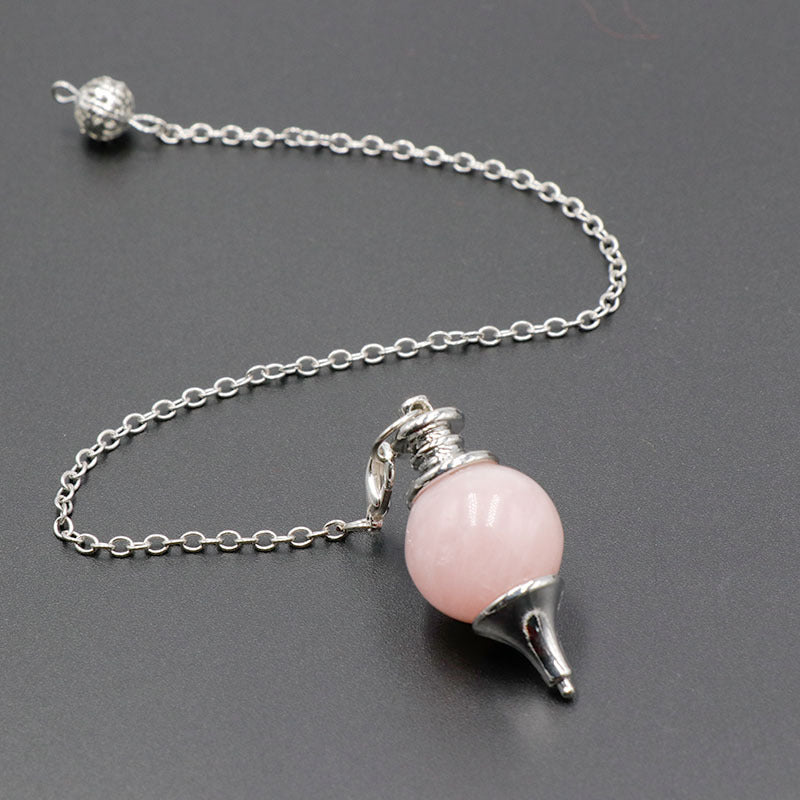 天然水晶圆锥体灵摆水晶吊坠灵摆