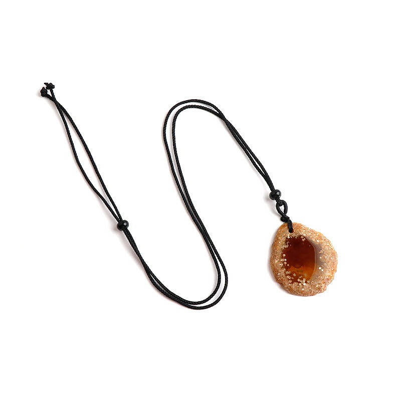 天然石不定形玛瑙片彩色烤色玛瑙片吊坠