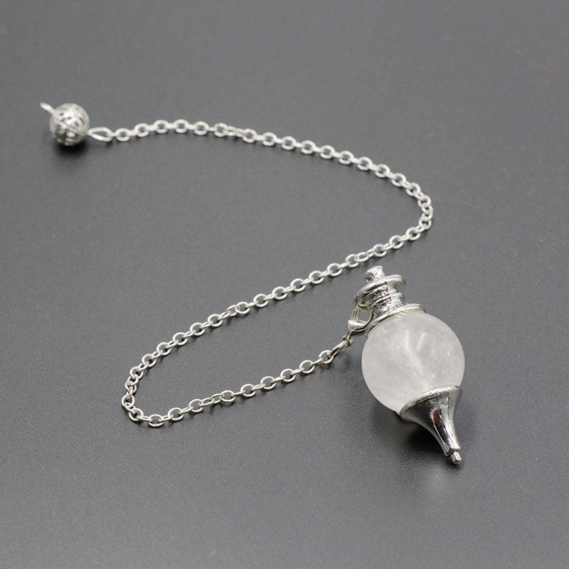 天然水晶圆锥体灵摆水晶吊坠灵摆