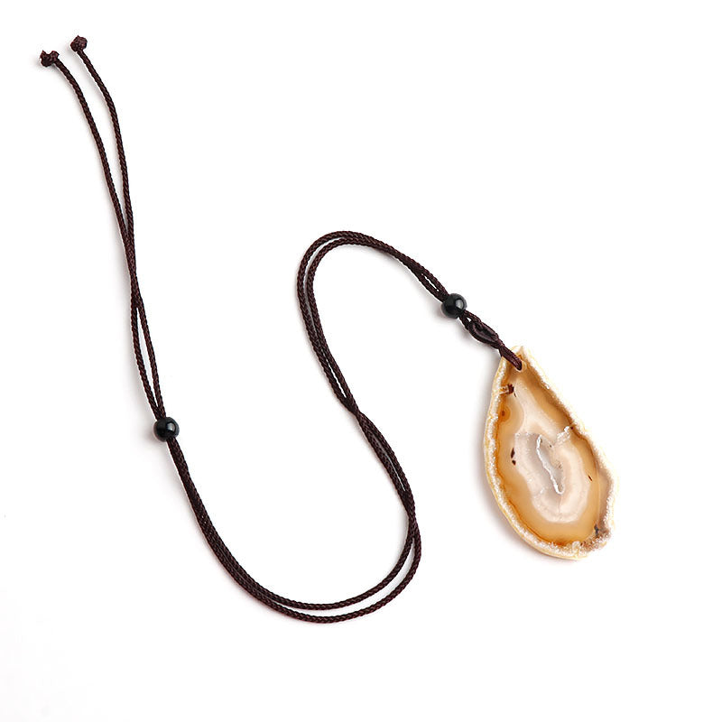 天然石不定形玛瑙片彩色烤色玛瑙片吊坠