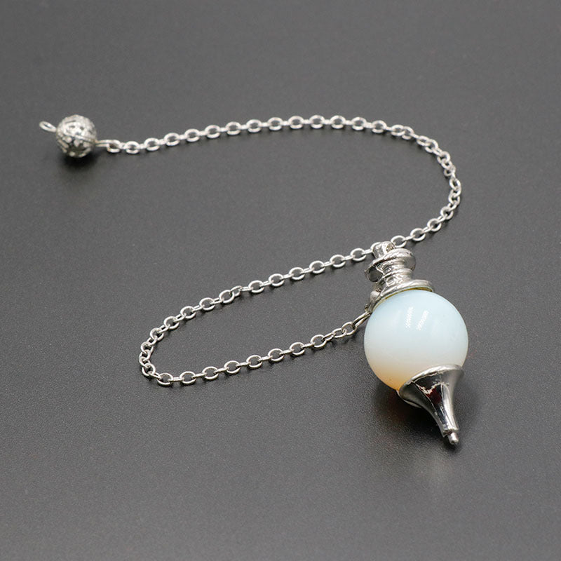 天然水晶圆锥体灵摆水晶吊坠灵摆