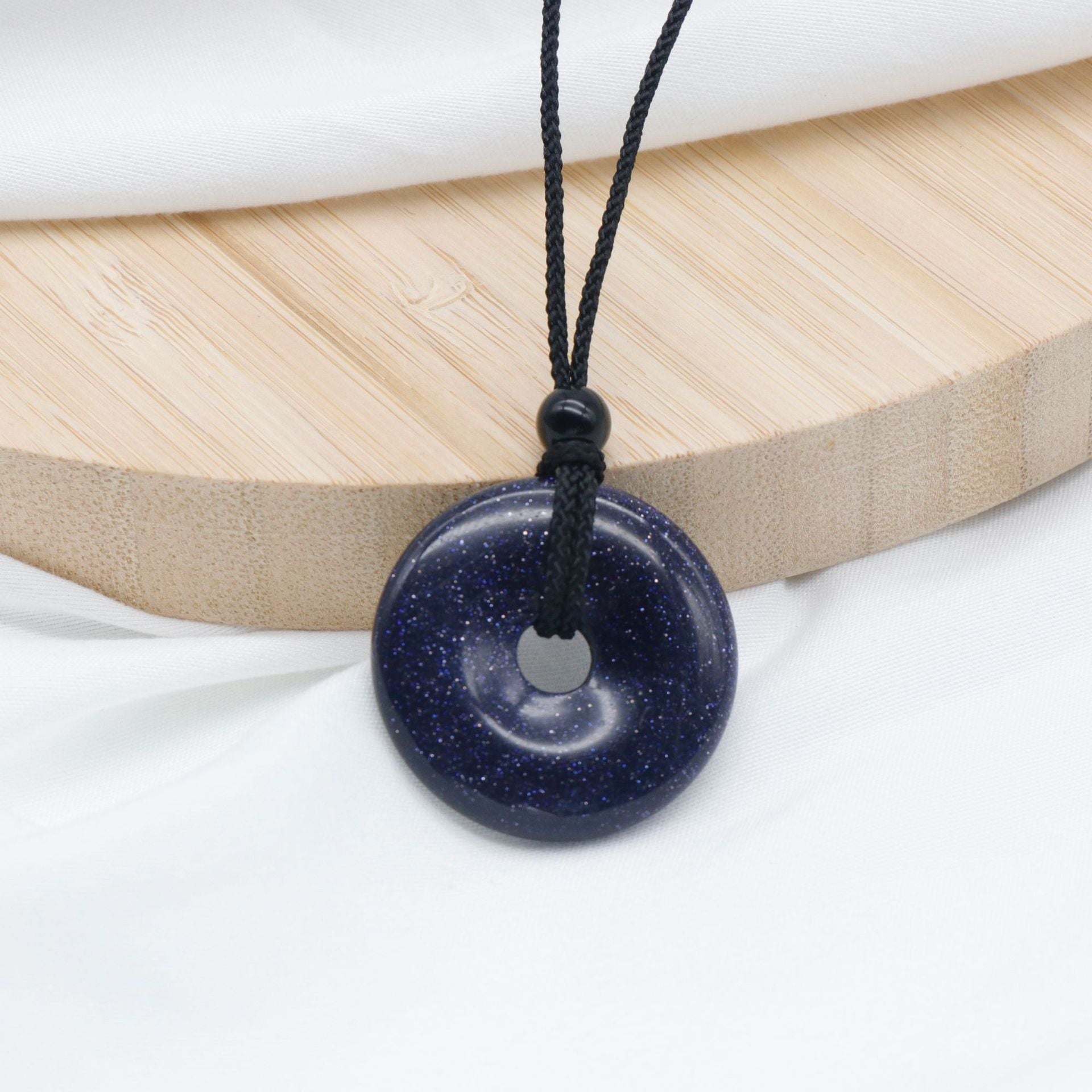 天然水晶半宝石紫水晶30mm平安扣项链