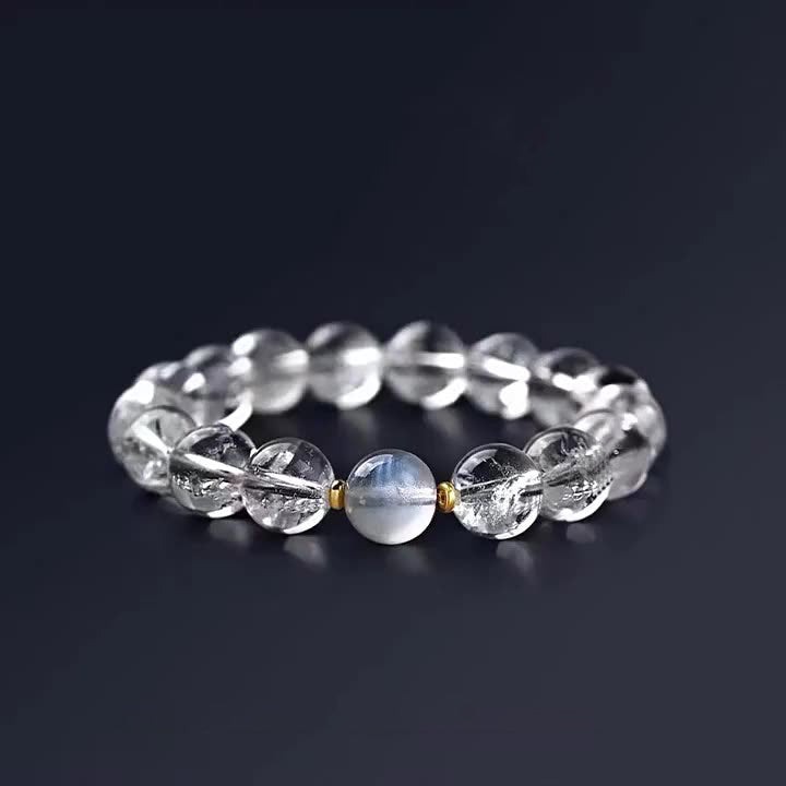 天然白水晶手串男女款小众高级感水晶手链